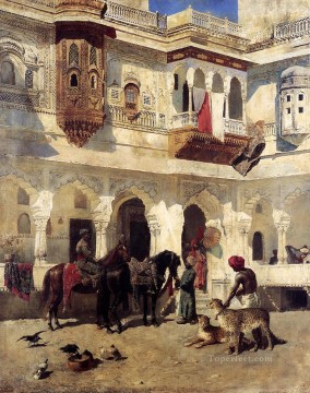 Árabe Painting - Rajá comenzando con un sombrero árabe Edwin Lord Weeks